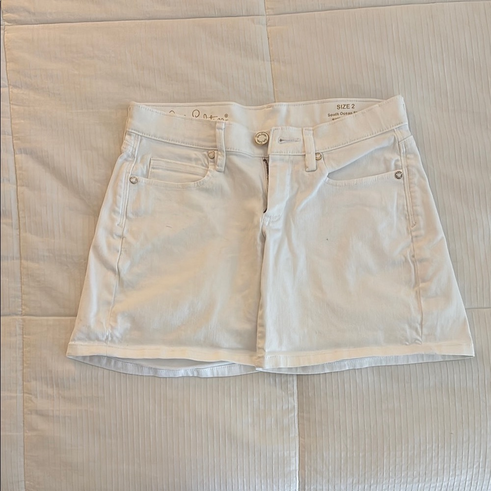 White Denim Shorts
